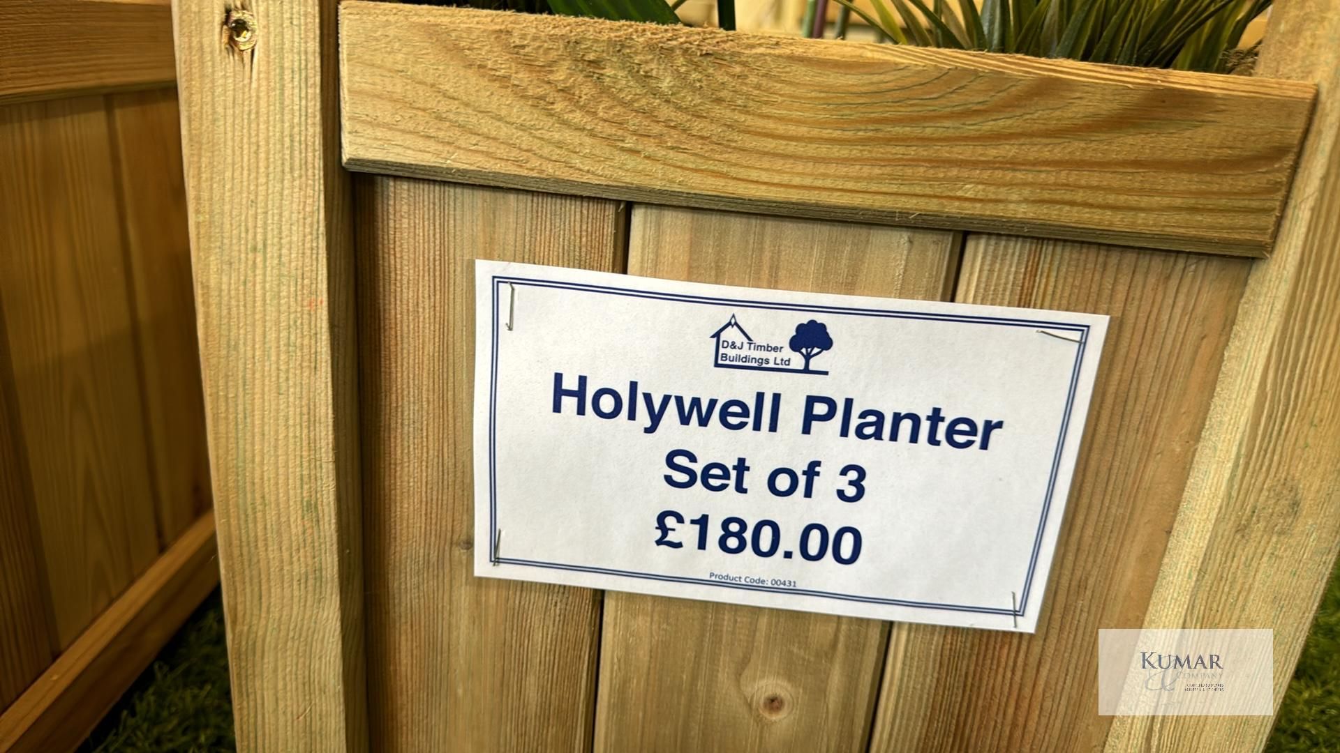 Holywell Planter Set of 3 to include Trees & Flowers As Shown RRP £180 - Image 4 of 4