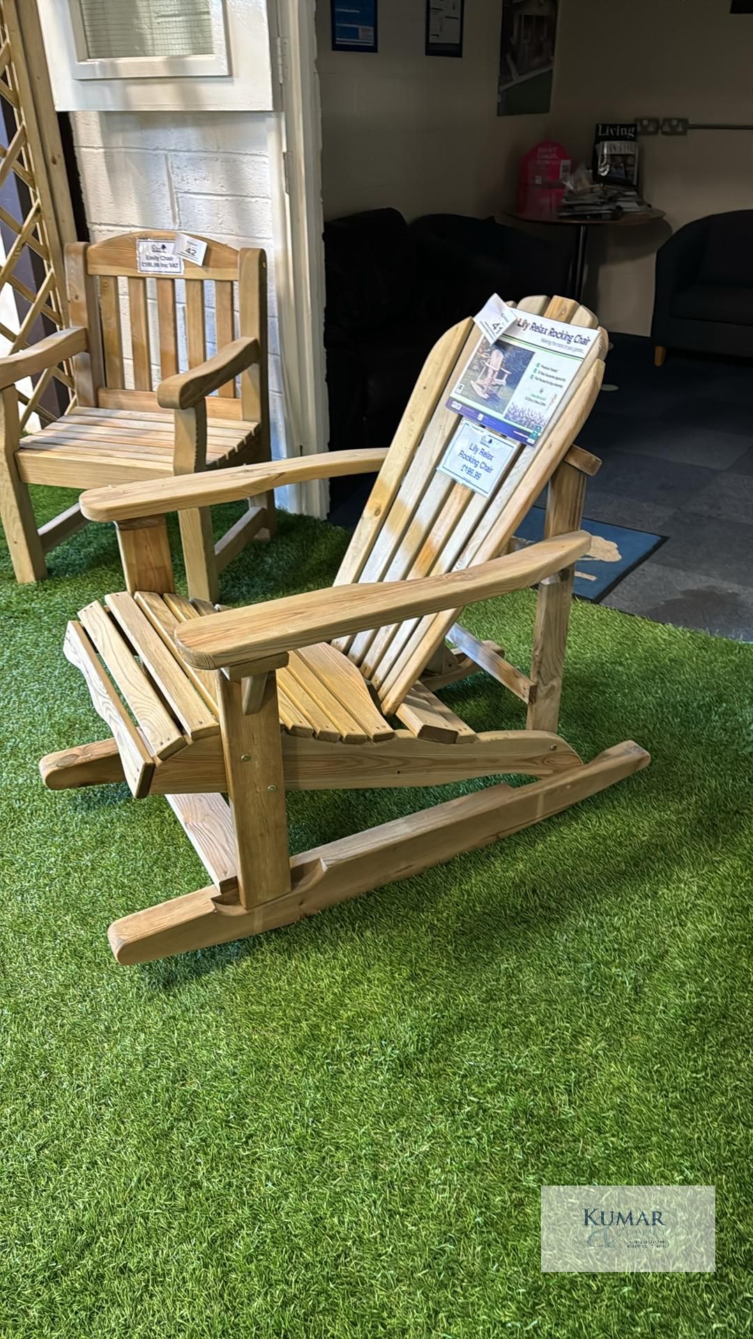 Lily Relax Rocking Chair, Sizes (W x D x H) 0.72m x 1.14m x 0.99m RRP £199.99 - Image 4 of 7