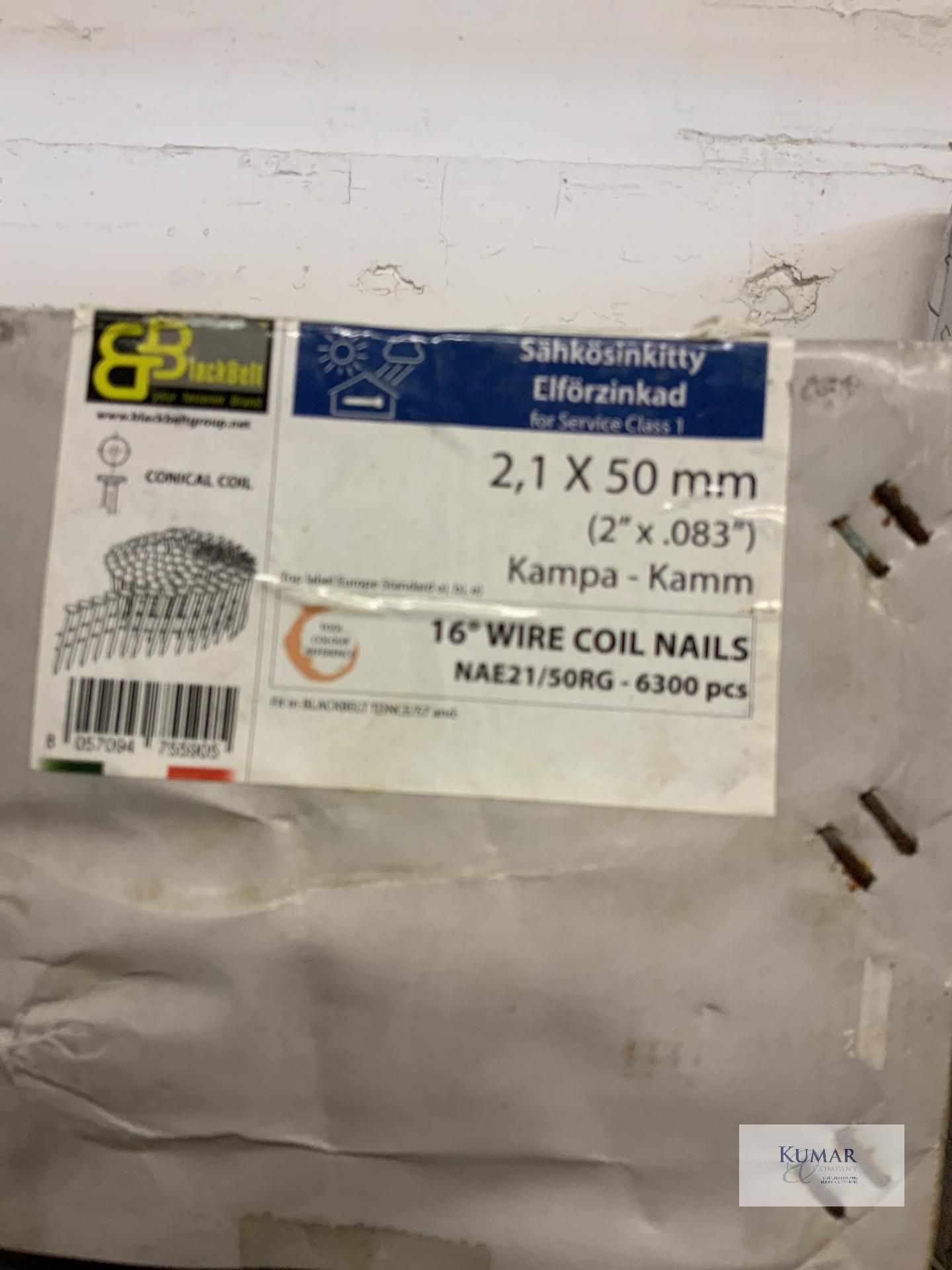 2: Unopened Boxes Conical Wire Coil Nails - 50mm - Image 3 of 3