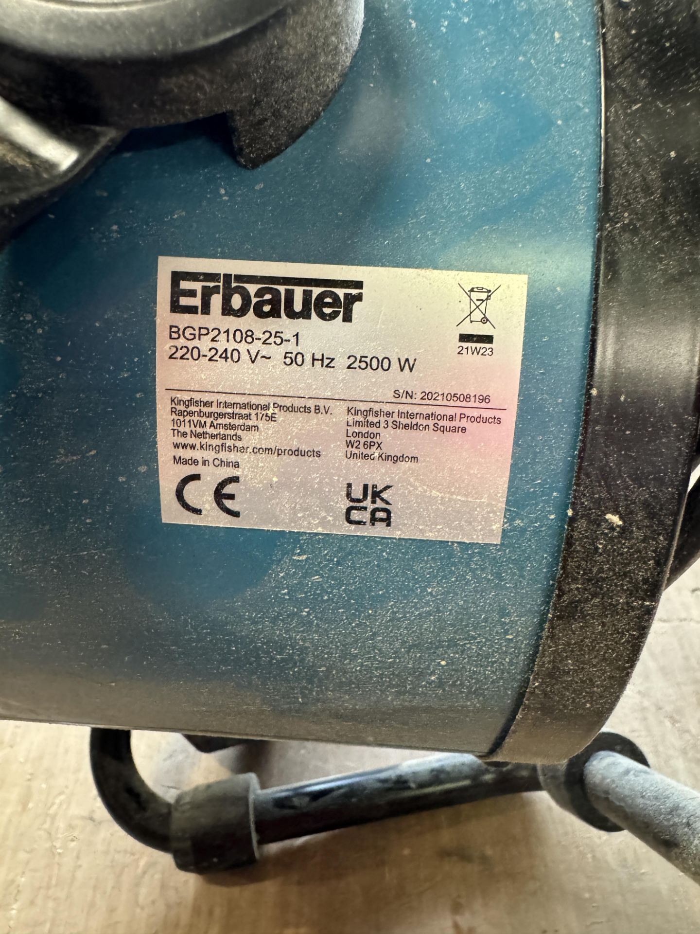 2: Erbauer Model BGP2108 2500w Workshop Fan Heaters - Image 6 of 6