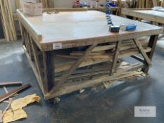 Timber Work Bench 2.1M X 2.1M .Contents Not Included