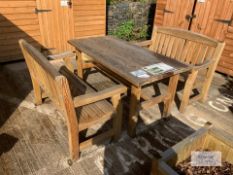 Emily Table & 2 Bench Set RRP £699.99