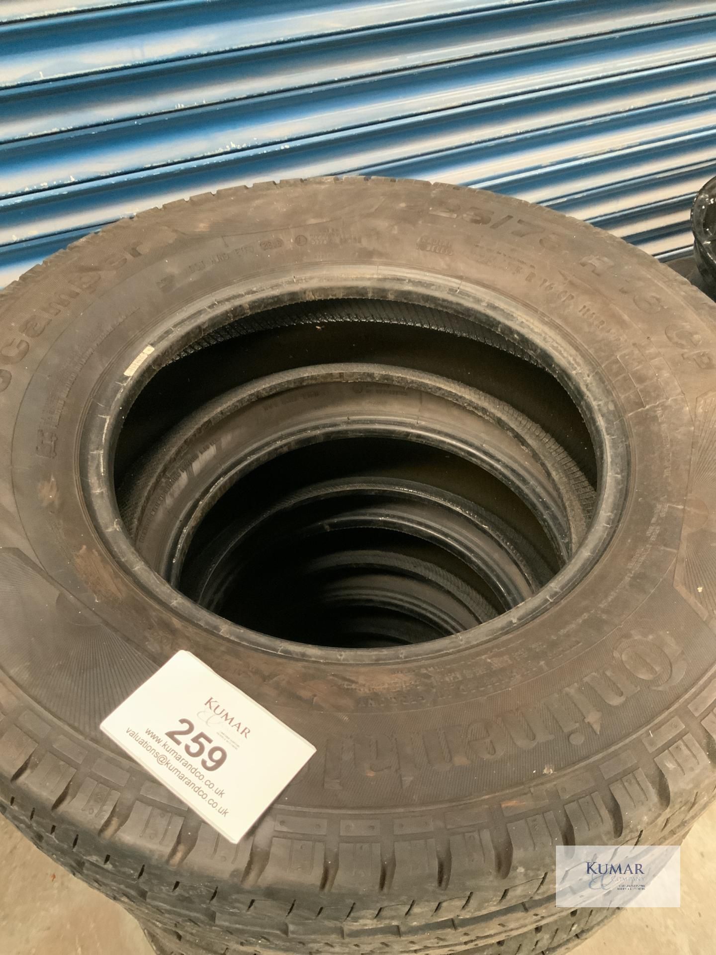 5: 225/ 75R16 Continental Vanco camper tyres DOT 2016 - Image 3 of 5