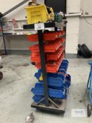 Mobile Trolley with Plastic Parts Bins & Contents