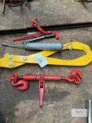 Load Binder with Attachment, Grease Gun, Yellow Calipers