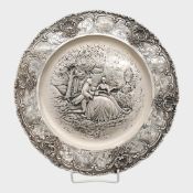 Wandteller mit Galanterieszene