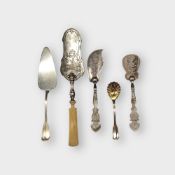 Konvolut von fünfteiligem Kuchenbesteck