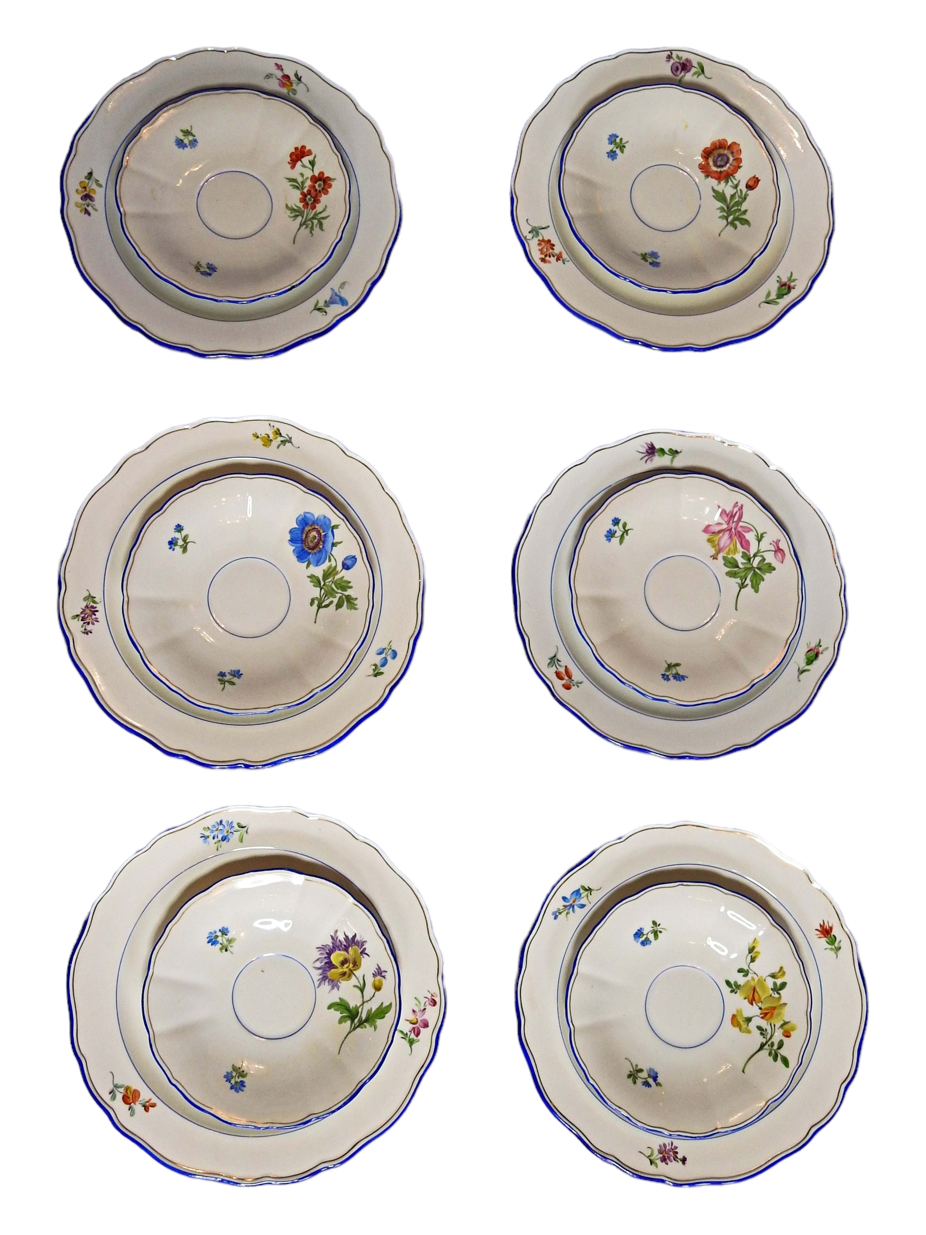 Meissen, Speise- und Teeservice für zwölf Personen mit Feldblume 3 - Image 36 of 41