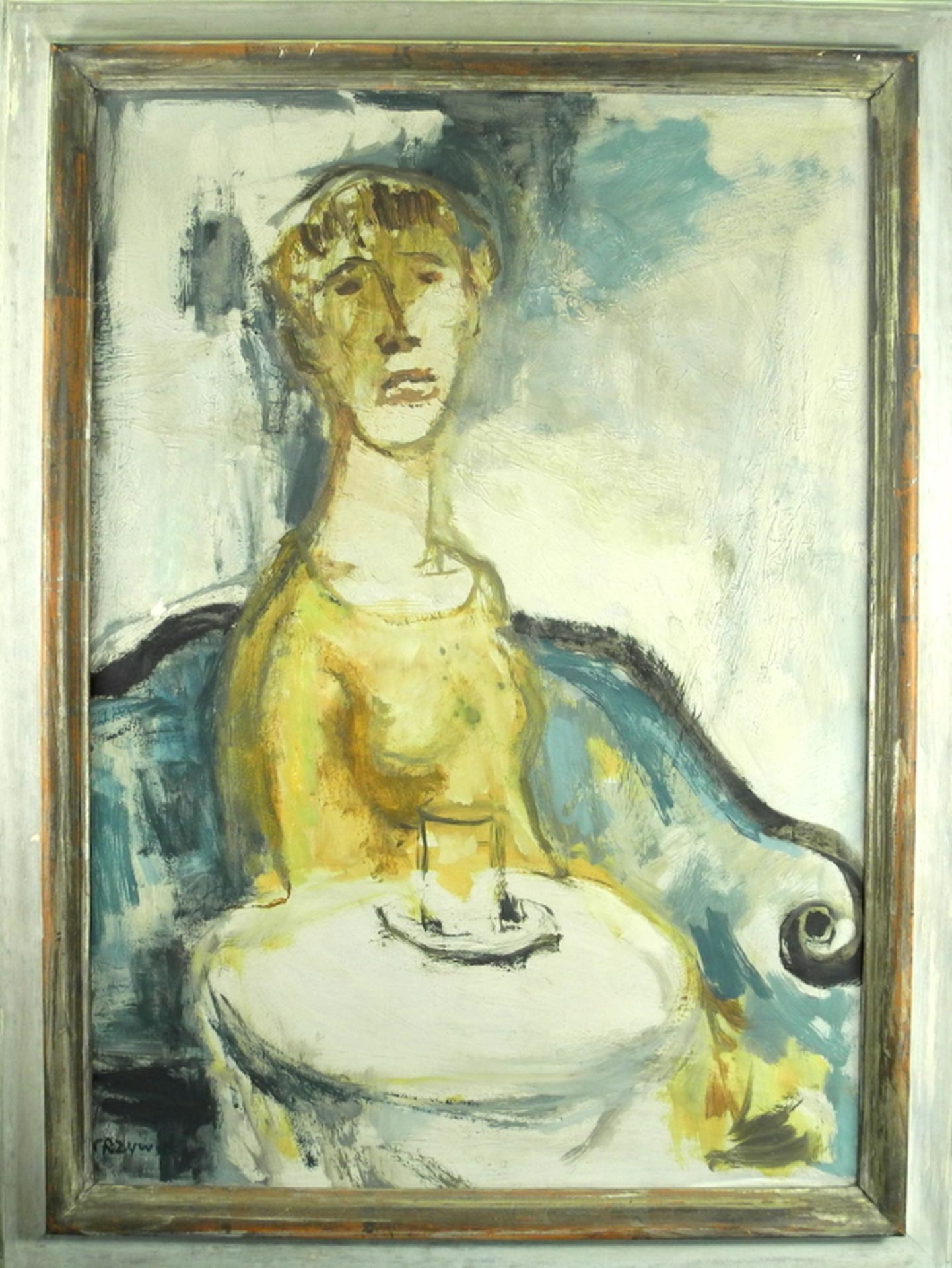 Walther Krzywicki (1911 Berlin), Sitzende Frau im Café - Bild 2 aus 7