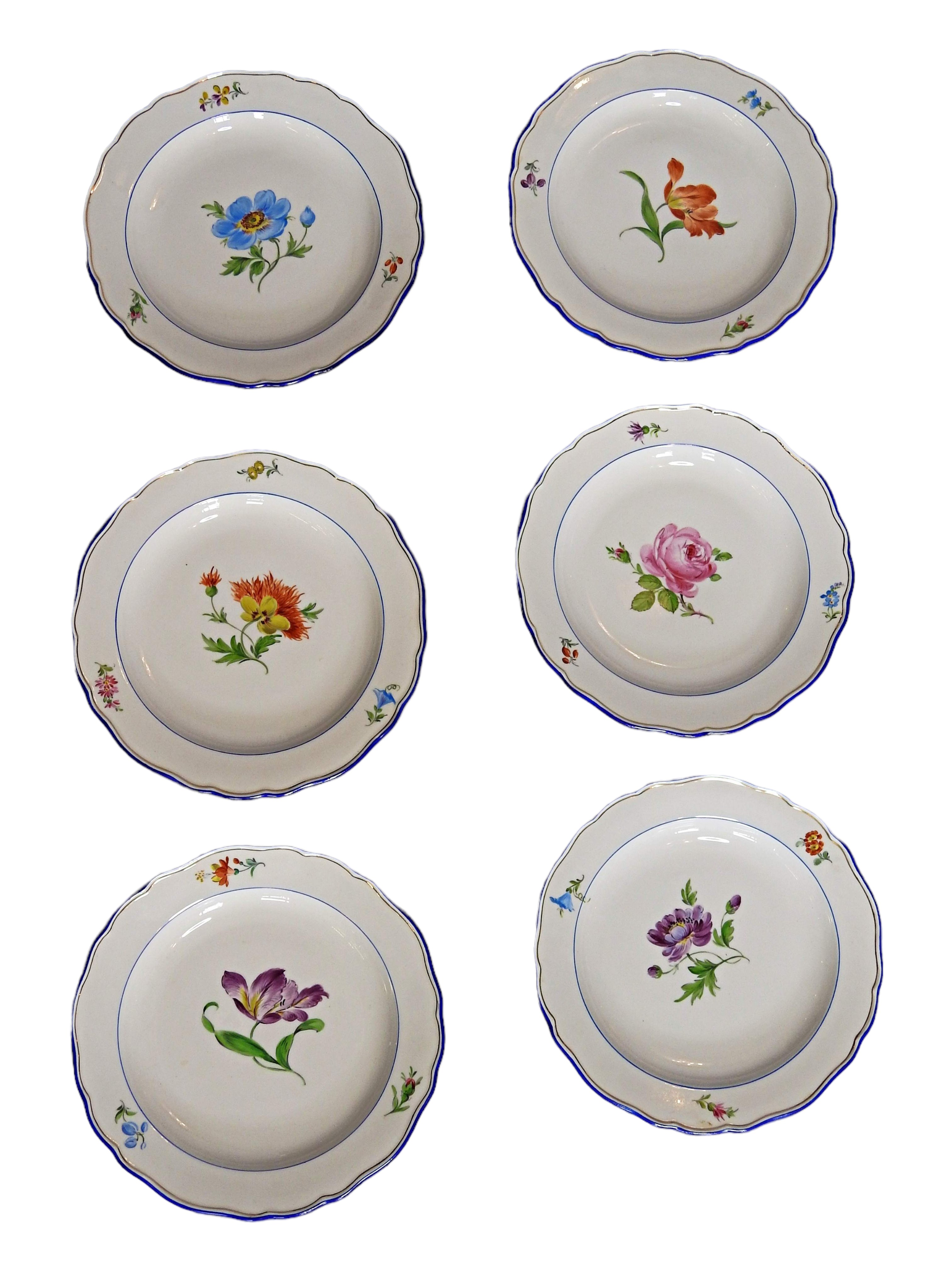Meissen, Speise- und Teeservice für zwölf Personen mit Feldblume 3 - Image 32 of 41