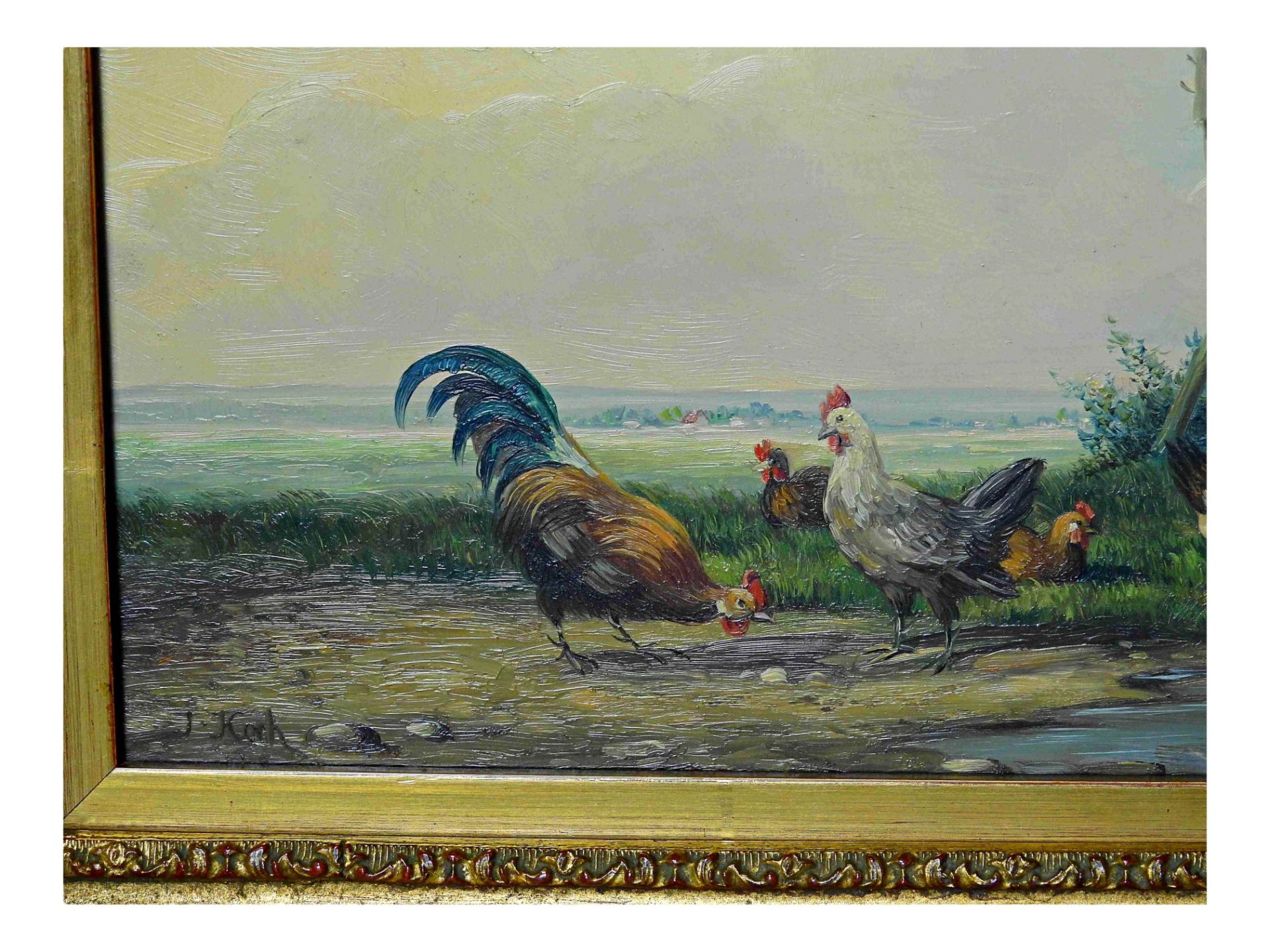 Joseph Koch (1886-1966), Zwei Gemälde mit Hühnern vor einem Gehöft - Bild 16 aus 19