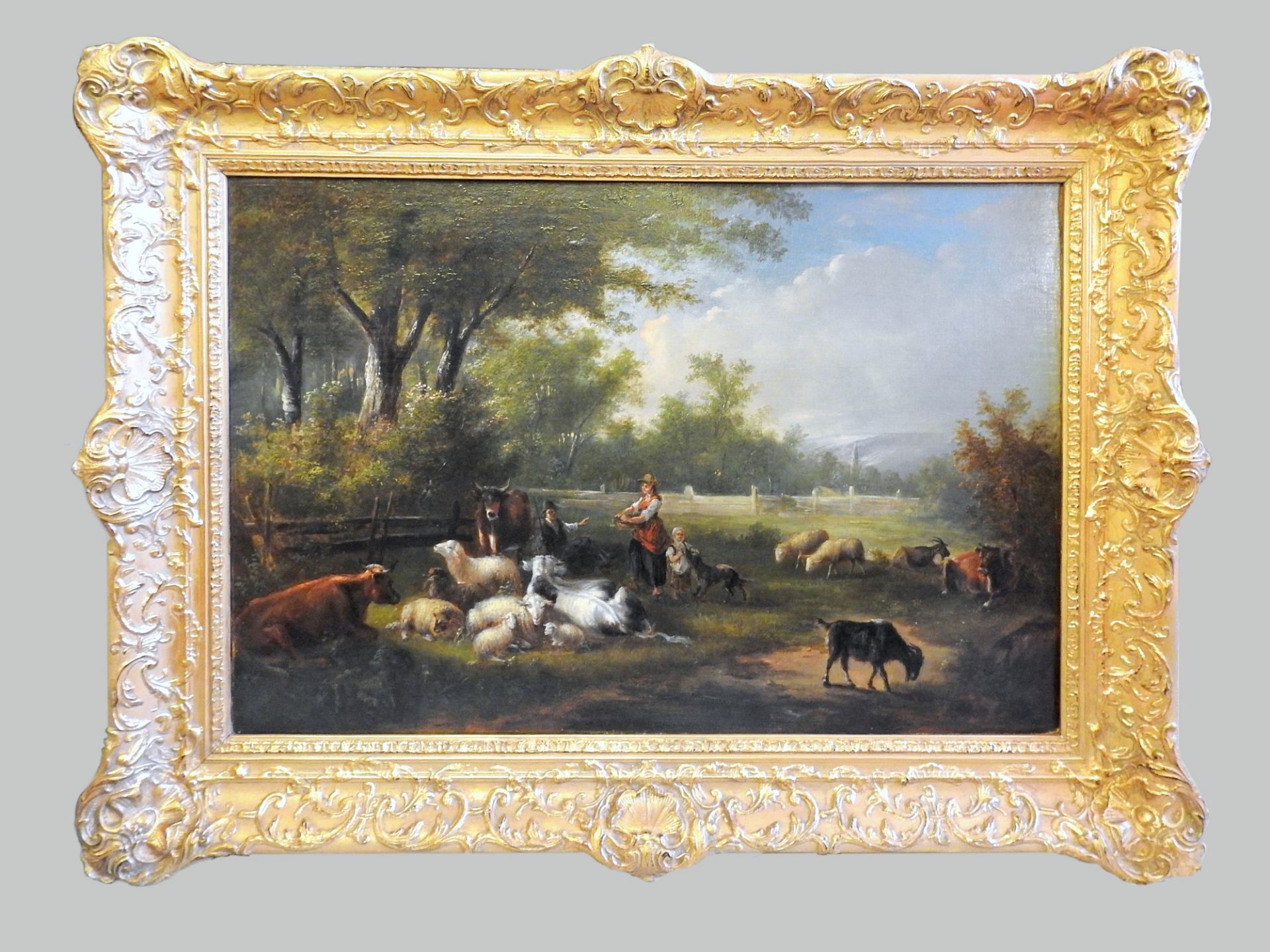 Wohl Balthasar-Paul Ommeganck (1755 Antwerpen – 1826 ebd.), bukolische Landschaft - Bild 2 aus 4