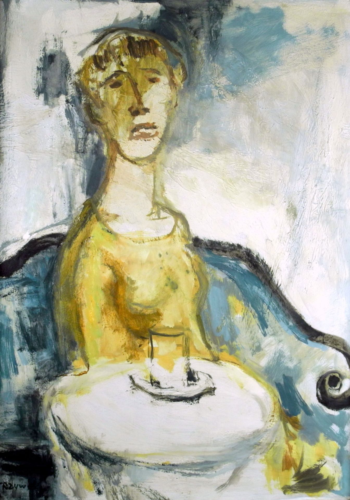 Walther Krzywicki (1911 Berlin), Sitzende Frau im Café