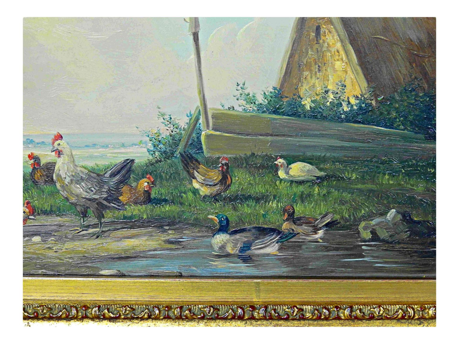 Joseph Koch (1886-1966), Zwei Gemälde mit Hühnern vor einem Gehöft - Bild 13 aus 19