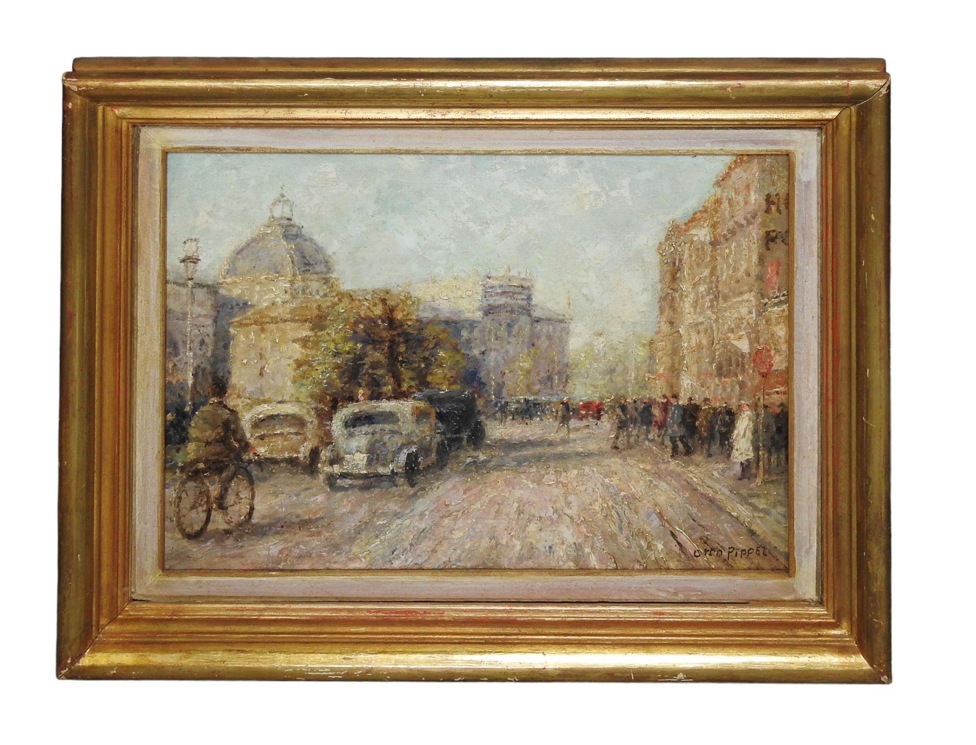 Otto Pippel (1878 Lodz – 1960 Planegg), Sonnenstraße in München mit Blick auf den Stachus  - Bild 3 aus 4