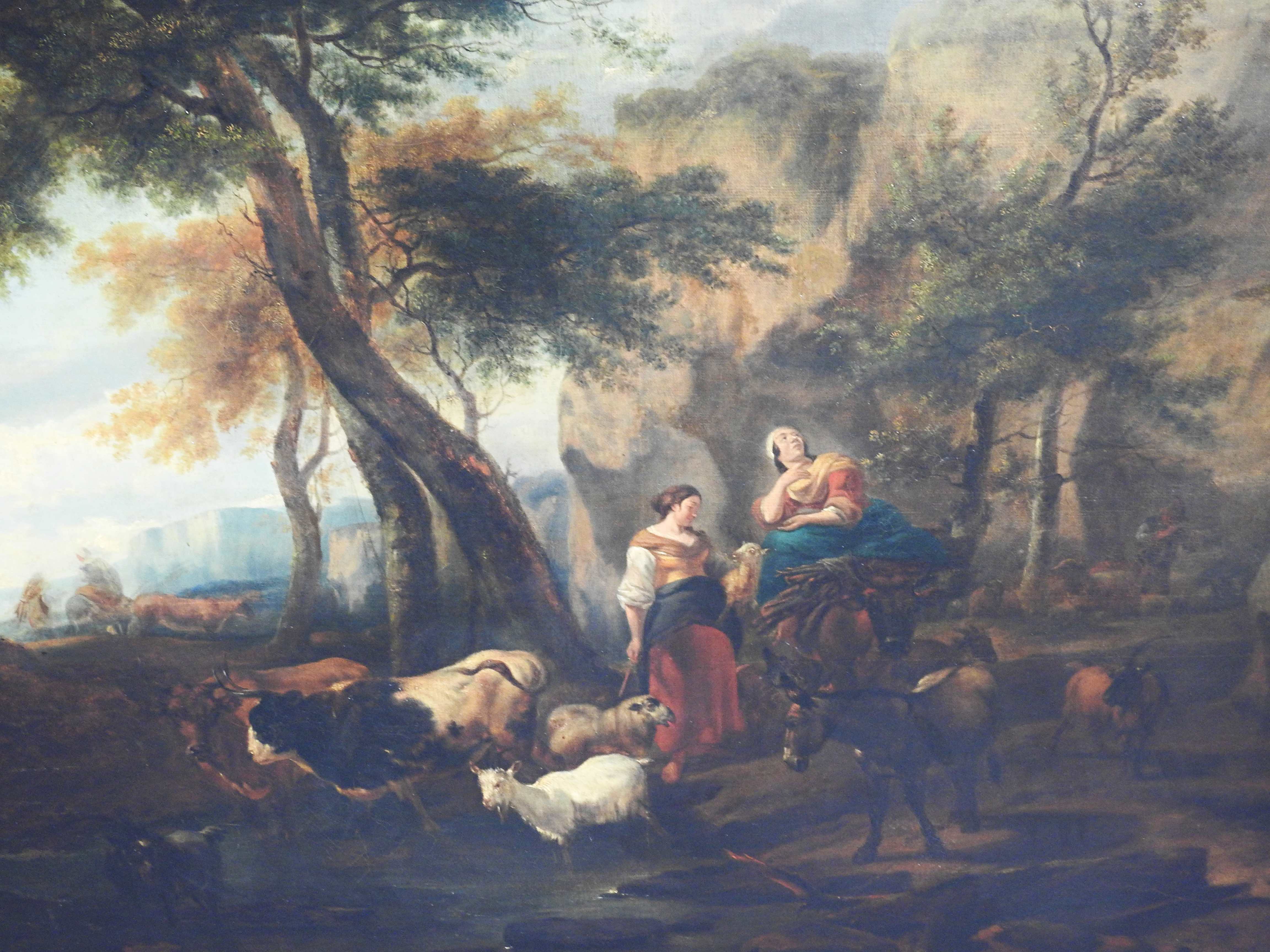Nicolaes Pietersz. Berchem zugeschrieben, Arkadische Ideallandschaft - Image 4 of 7