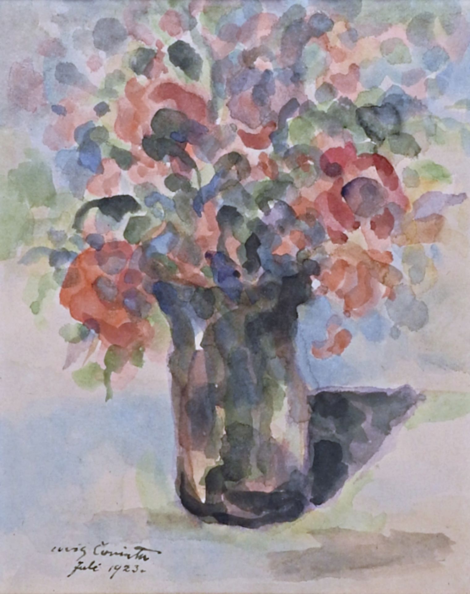 Lovis Corinth (1858 Tapiau – 1925 Zandvoort), Blumenstillleben mit Vase