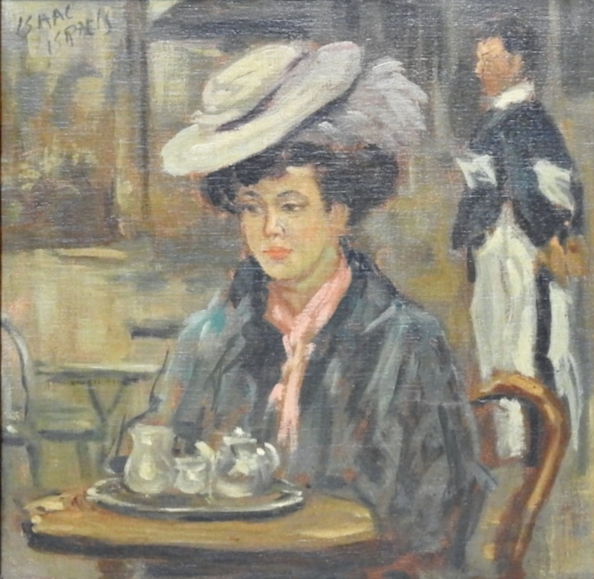 Isaac Lazarus Israëls (1865 Amsterdam - 1934 Den Haag), Edle Dame im Café  - Bild 4 aus 7