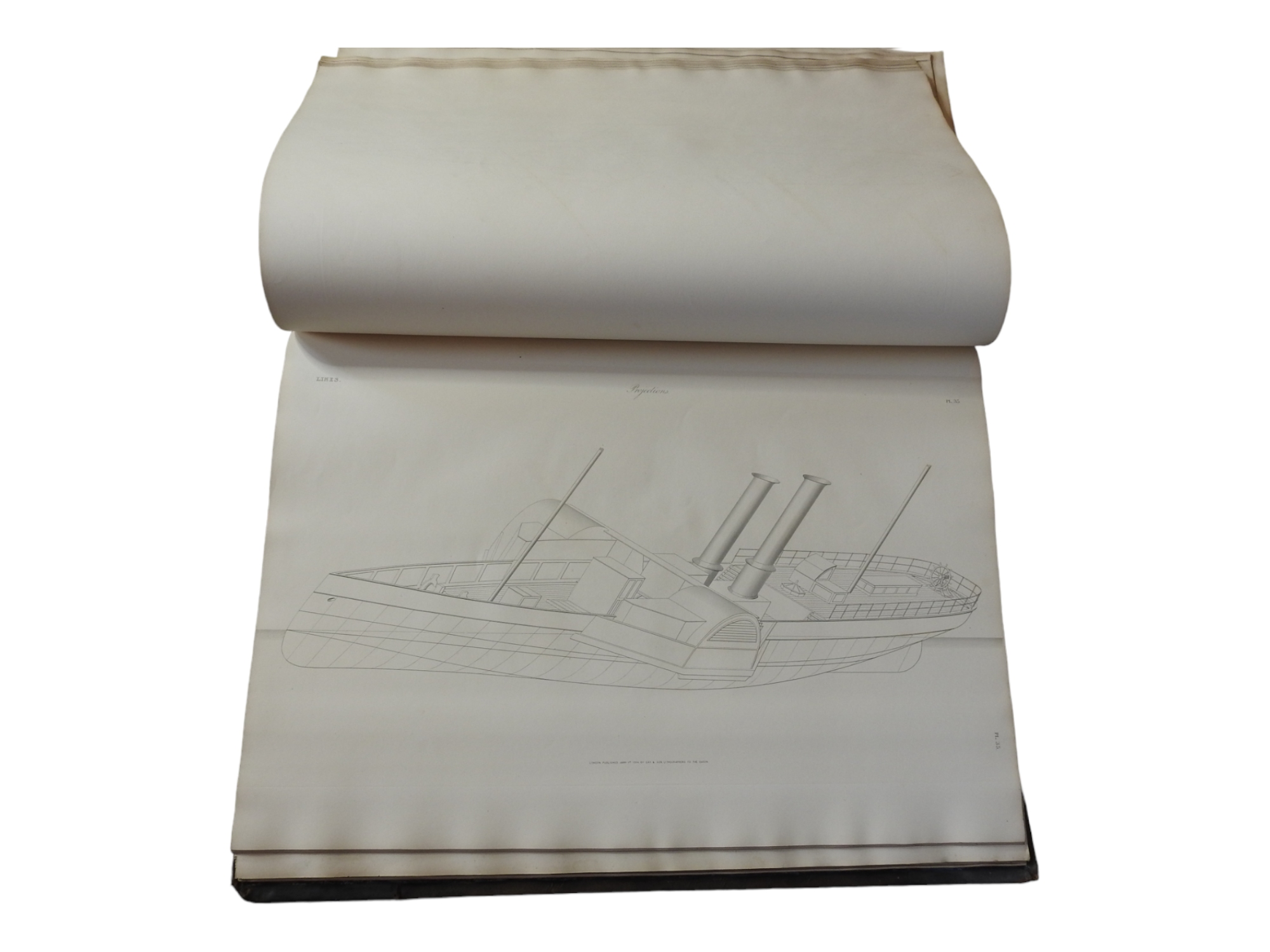 J. Scott Russell, Dreibändiges Werk The Modern System of Naval Architecture - Image 11 of 21