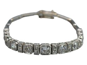 Feines Diamantarmband Art Deco