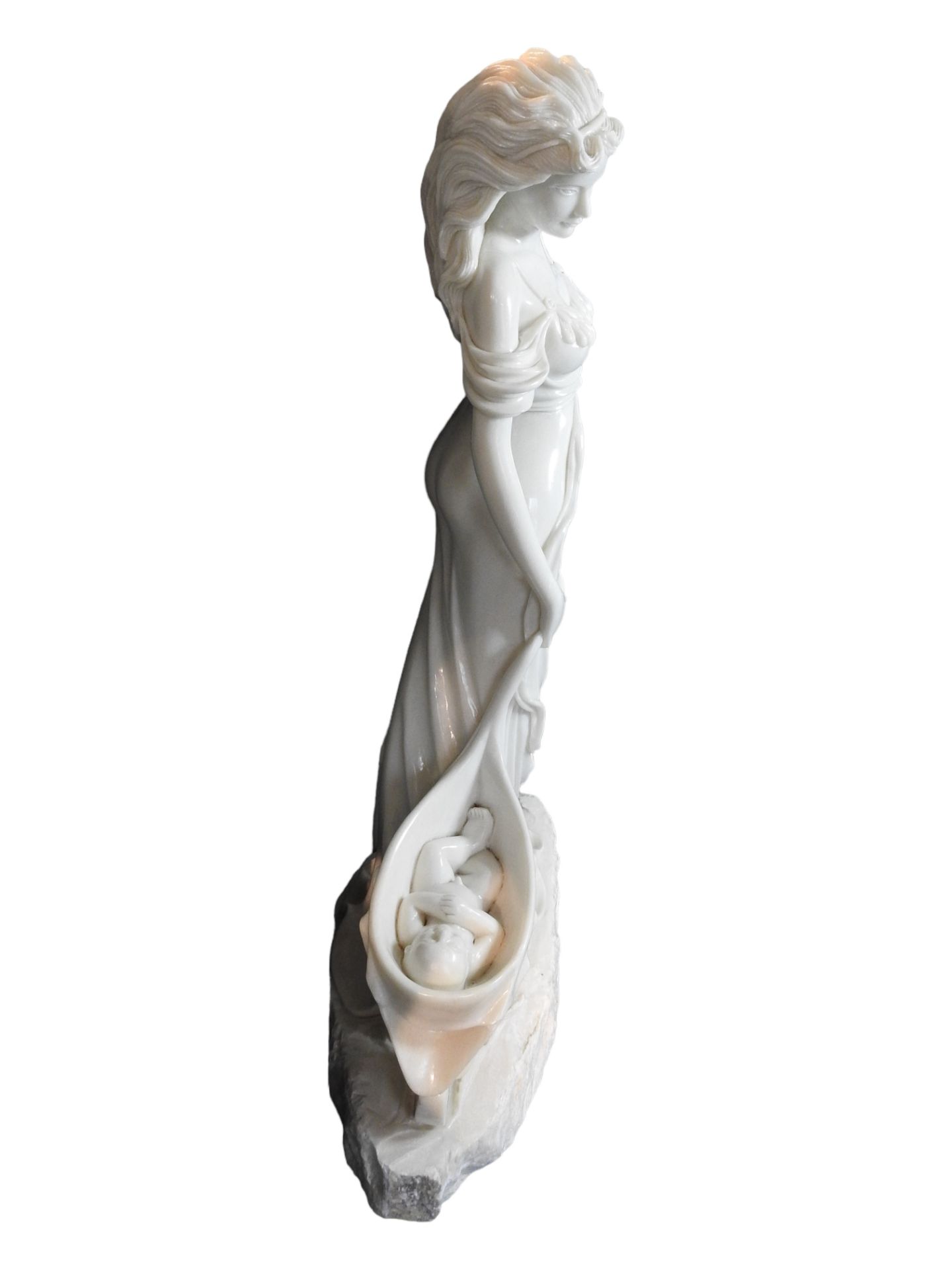 Marmorfigur Mutter mit Kind - Image 4 of 14