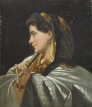 Wohl Friedrich von Amerling (Spittelberg 1803 – Wien 1887), Dame mit Fächer