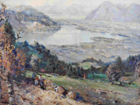 Ludwig Gschossmann (1913 München - 1988 Tegernsee), Blick auf Tegernsee