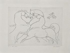 Paul de Chabot (geb. Frankreich 1932), Kämpfende Pferde