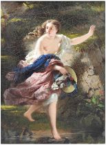 Wohl Franz X. Winterhalter (1805 Menzenschw. - 1873 Frankfurt a. M.), Maid im Sonnenlicht