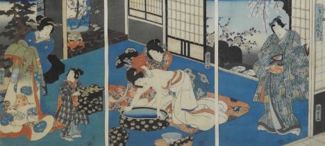 Utagawa Kunisada (Honjo, Edo 1786 – Edo 1865), Kurtisanenszene