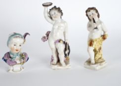 Wiener Porzellanmanufaktur:  Musizierende Kinder / Mädchenbüste