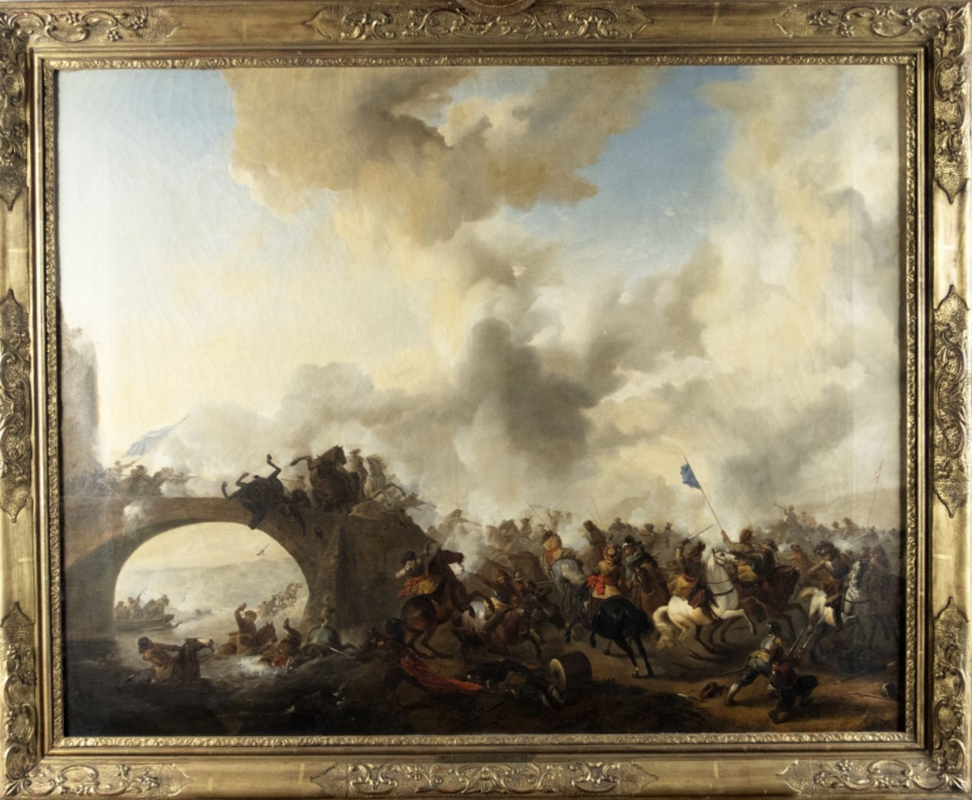 Huchtenburgh zugeschr., Jan van:  Schlacht an der Brücke - Bild 2 aus 3