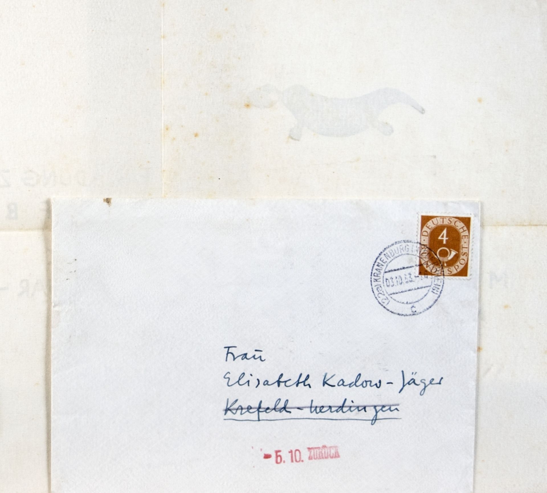 Beuys, Joseph: Einladung zur Ausstellung "Plastik Graphik 1953" - Image 2 of 2
