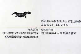 Beuys, Joseph: Einladung zur Ausstellung "Plastik Graphik 1953"