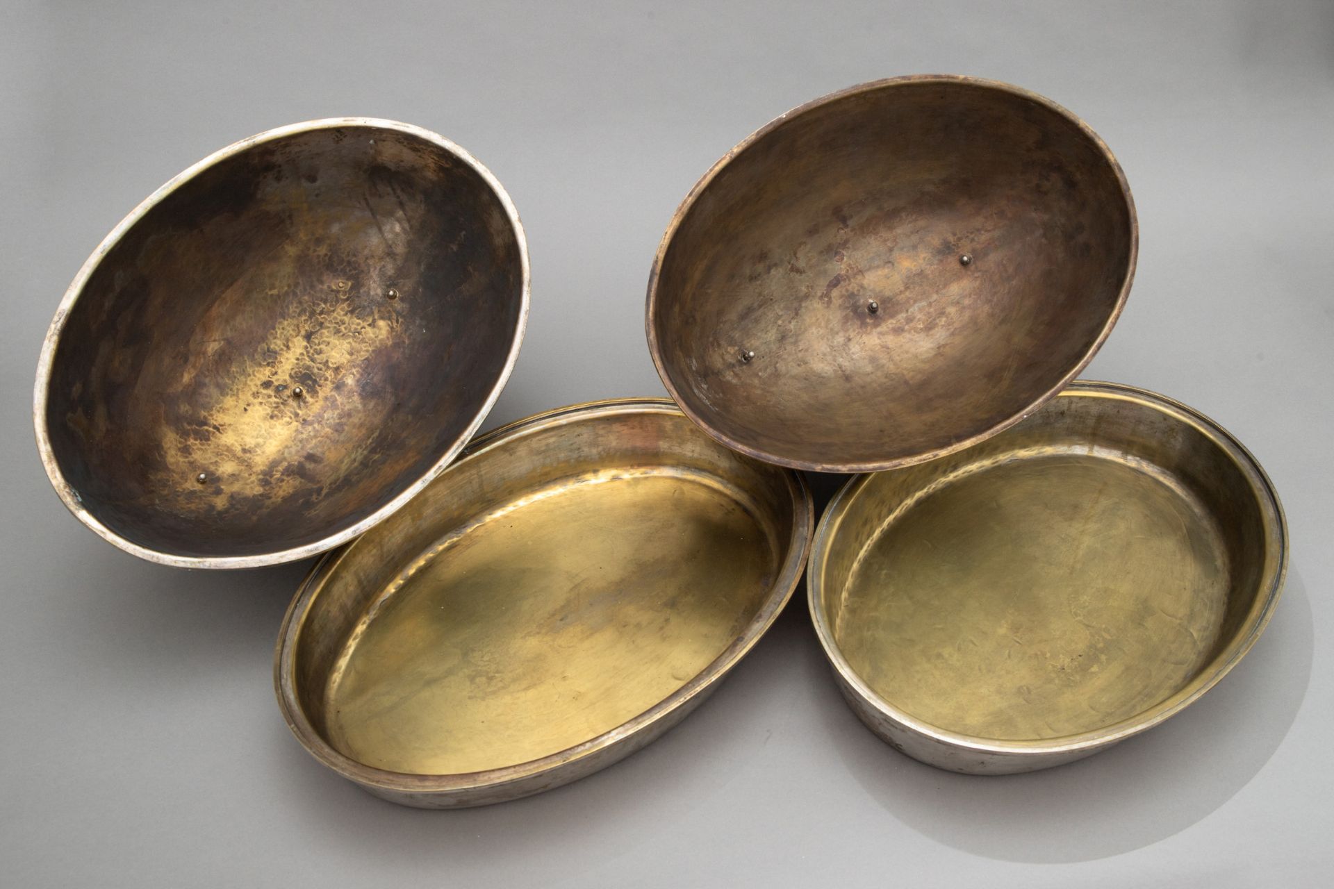 Franco Lapini, 2 large serving bowls, oak leaves and mushrooms decor - Image 5 of 6