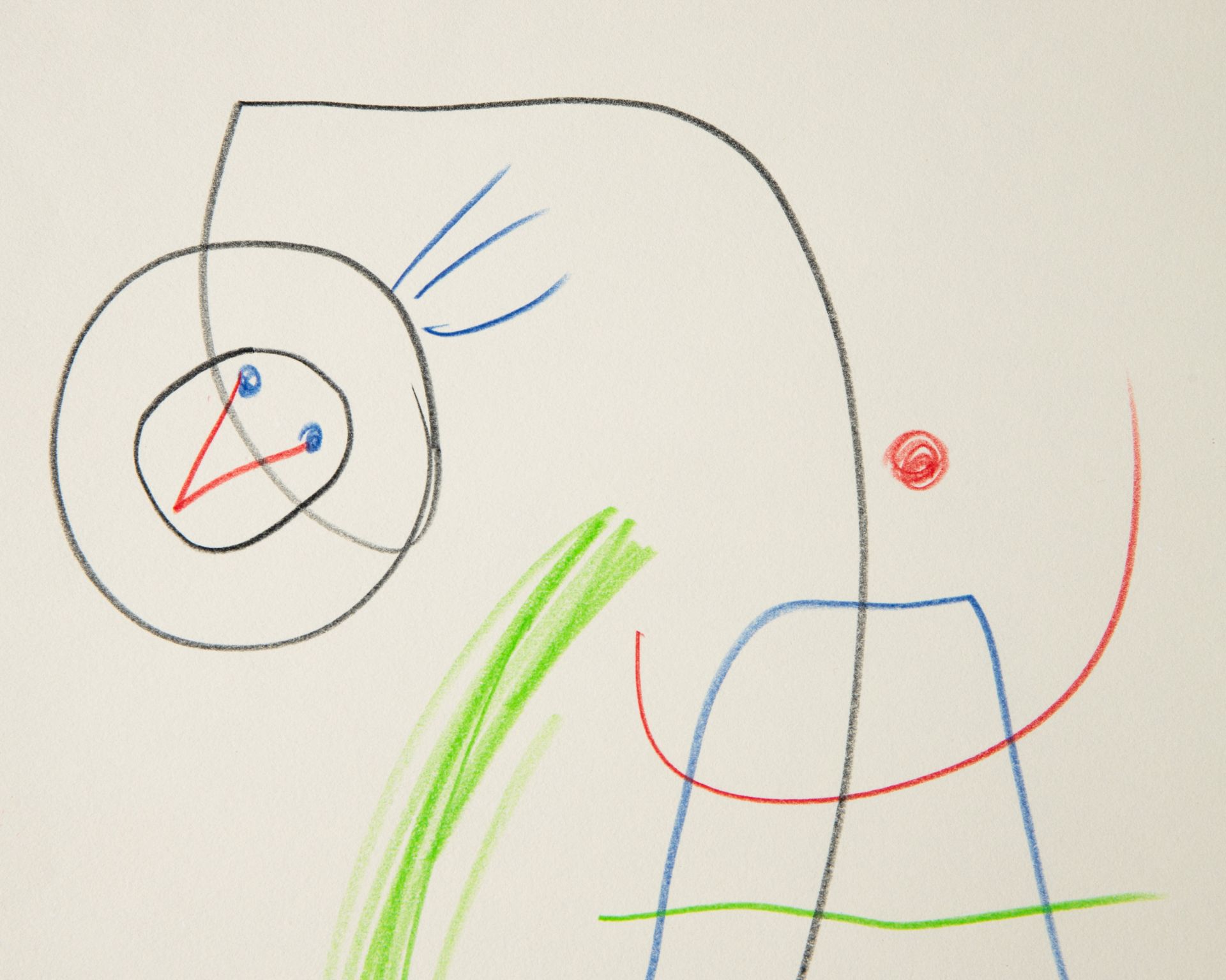 Joan Miró*, Farbstift/ Farbkreide auf Papier - Bild 4 aus 5