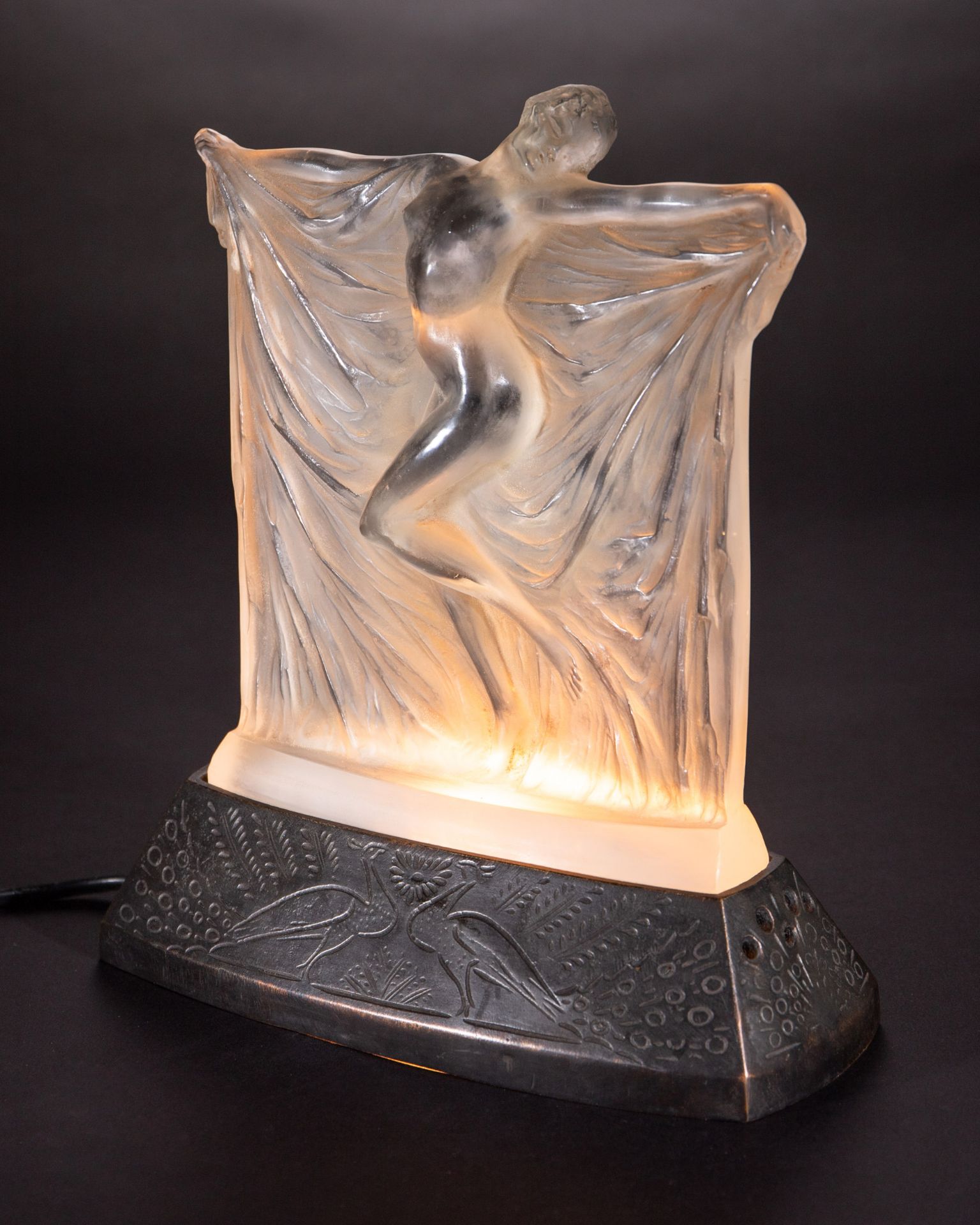 René Lalique, Statuette Thais, Glas, Bronze