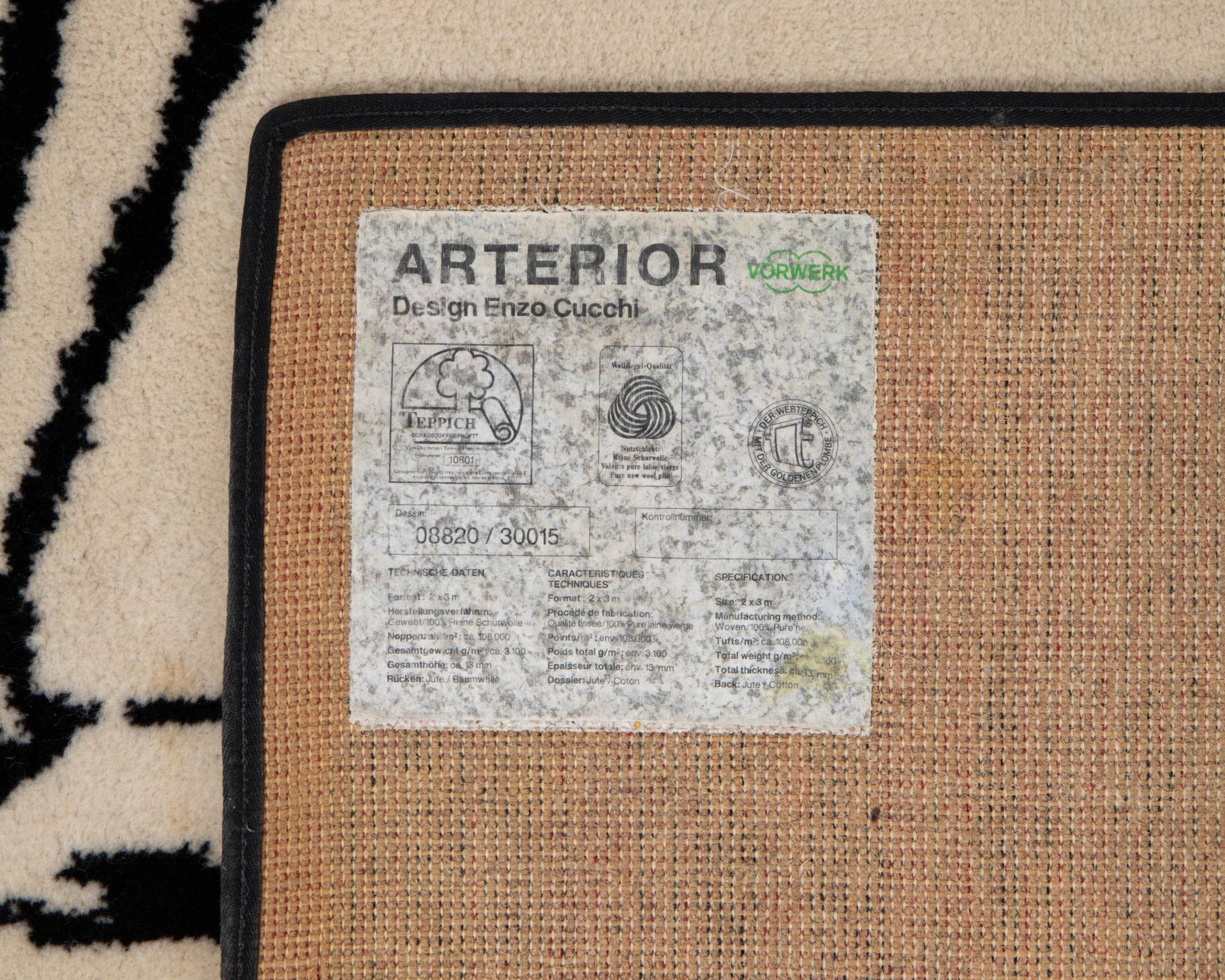 Enzo Cucchi, Vorwerk, Carpet from the Arterior series - Image 4 of 5