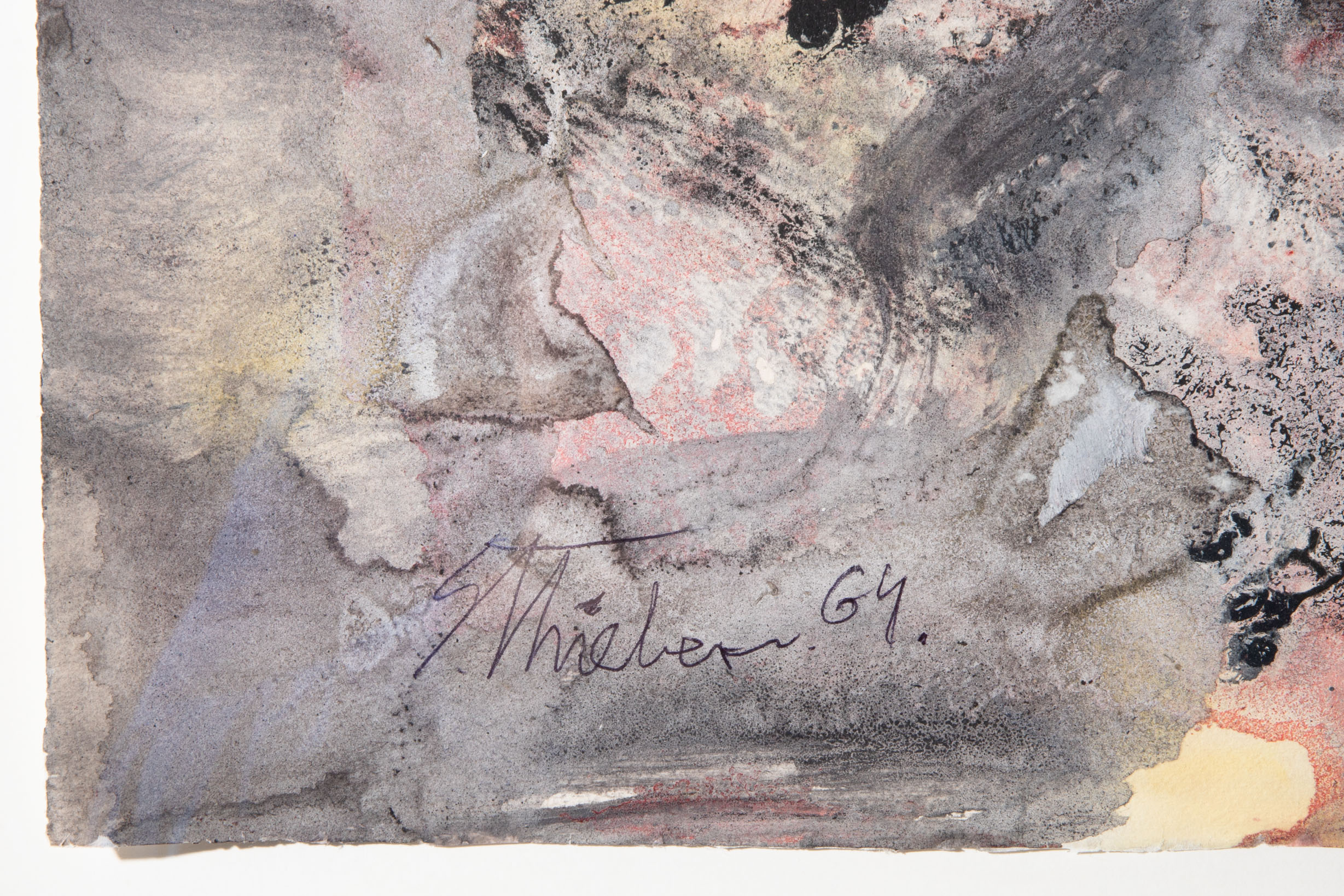 Fred Thieler*, mixed media on paper, 1964 - Image 3 of 6