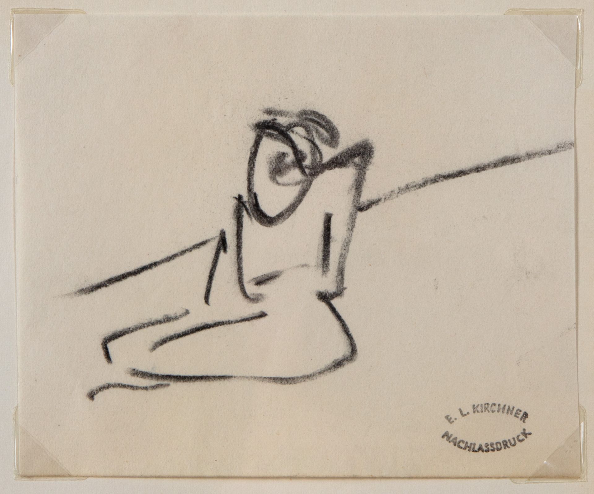 Ernst Ludwig Kirchner, Lithographie, Sitzende - Bild 2 aus 4