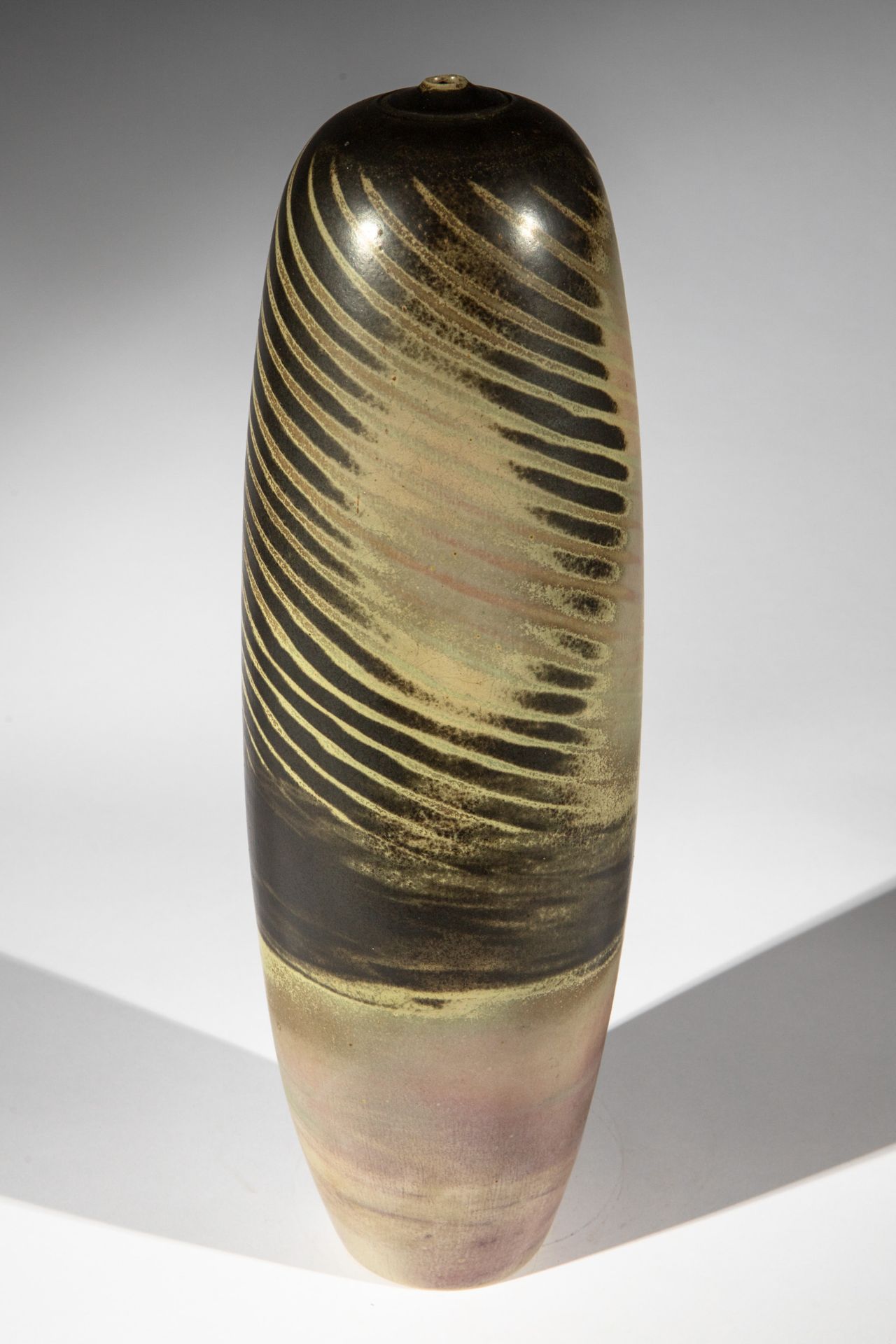 Renée Mangeat-Duc, große Walzenform Vase mit Spiraldekor