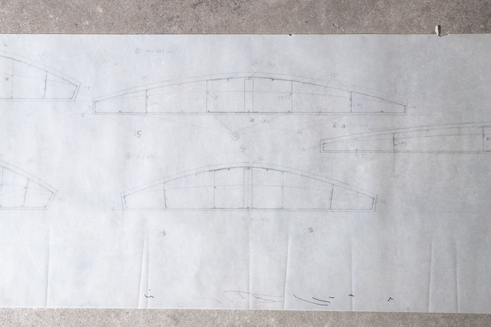 Heinz Isler, 3 models of prestressed concrete shells, archive sign, Plan Bellinzona - Image 5 of 5