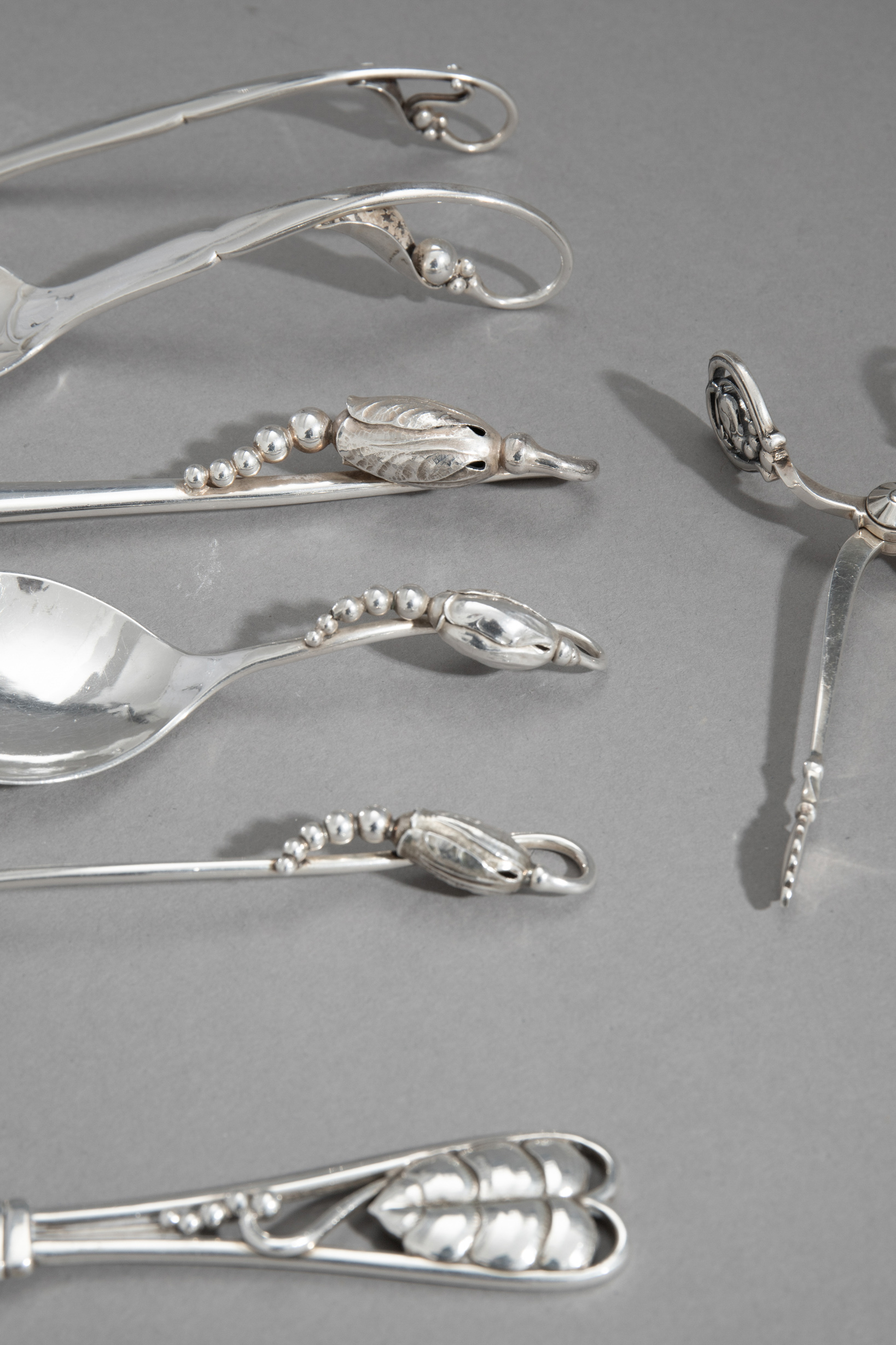 Set of silver Georg Jensen, 7 parts Magnolia/ Blossom and others - Image 2 of 5