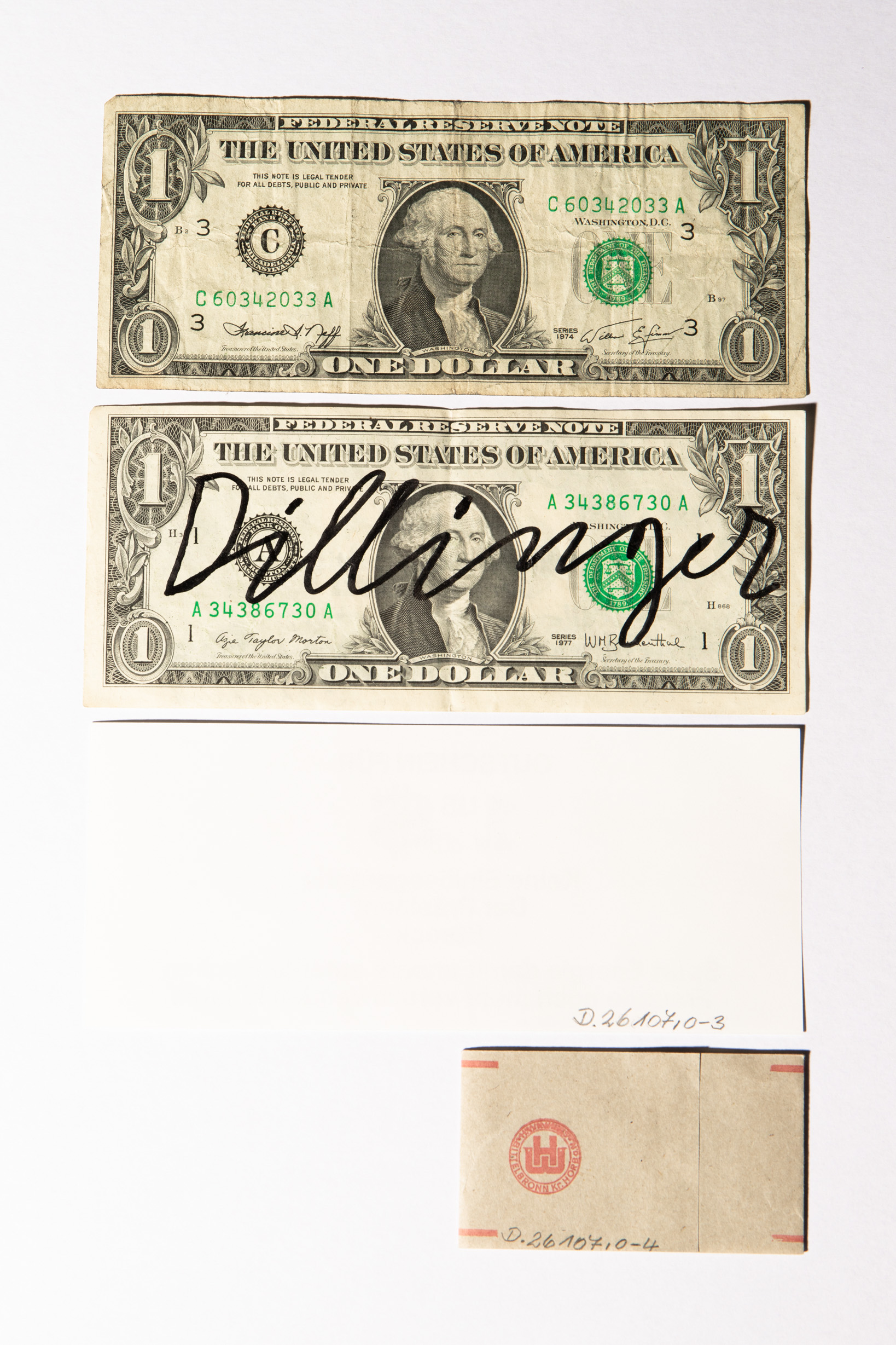 Joseph Beuys*, Dollar notes/ Dollar bills, Ex. 26/50 - Image 3 of 4