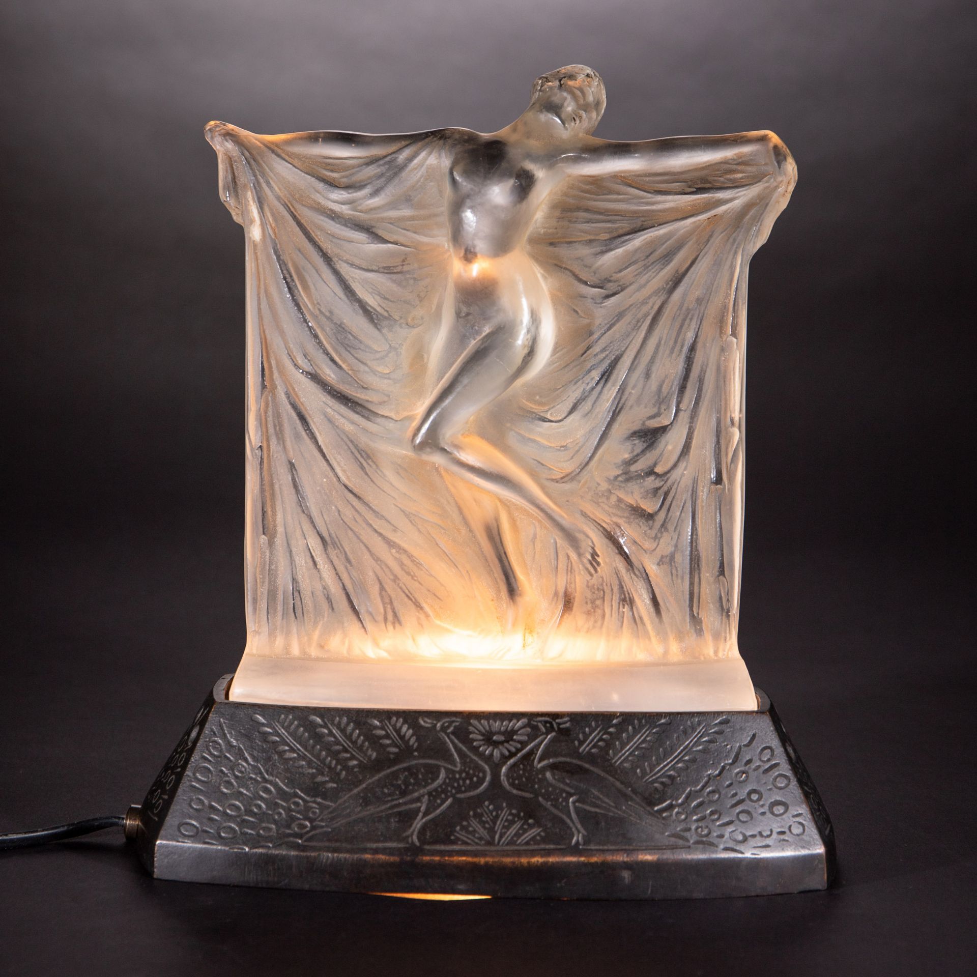 René Lalique, Statuette Thais, Glas, Bronze - Bild 2 aus 6