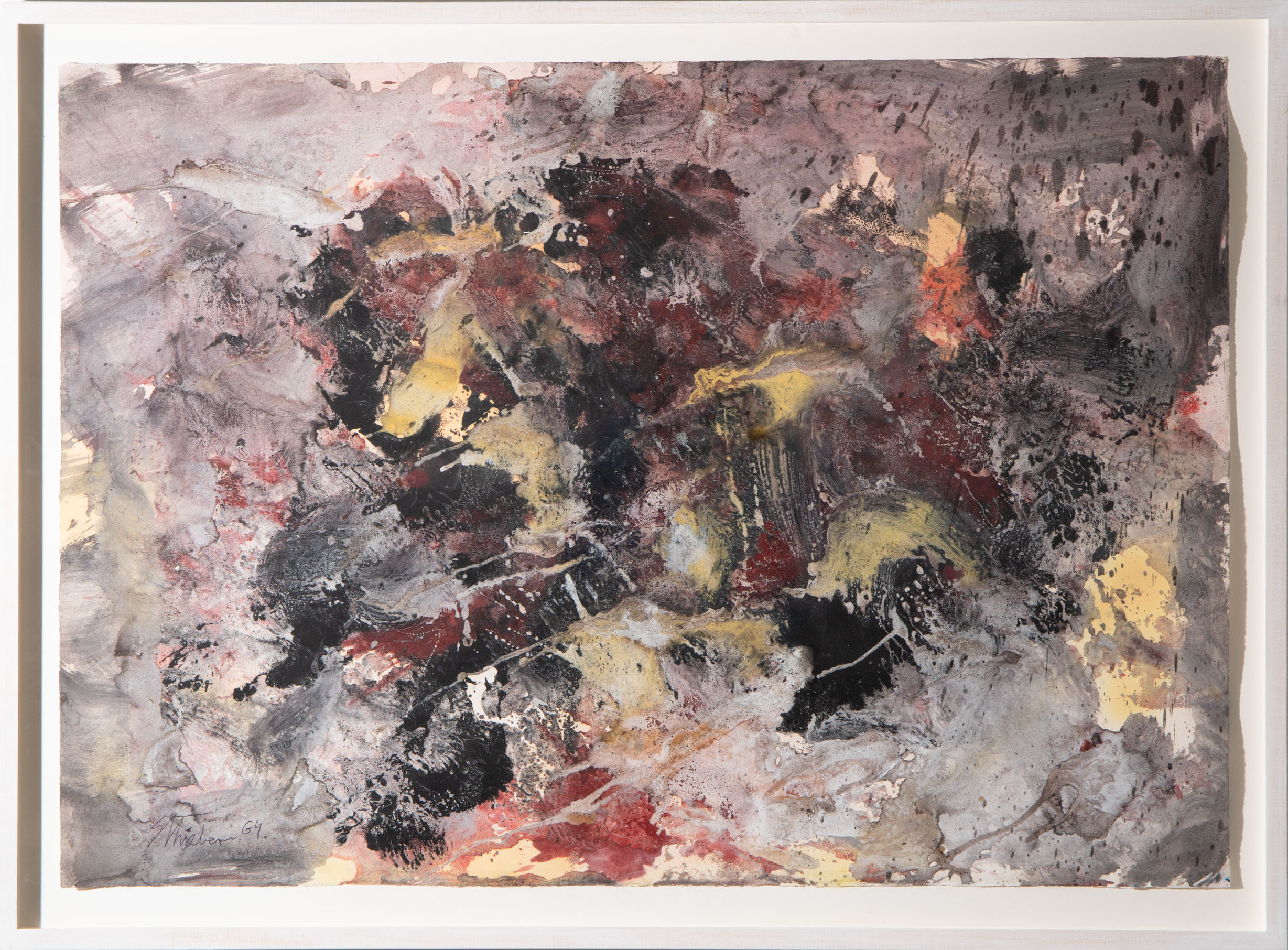 Fred Thieler*, mixed media on paper, 1964 - Image 2 of 6