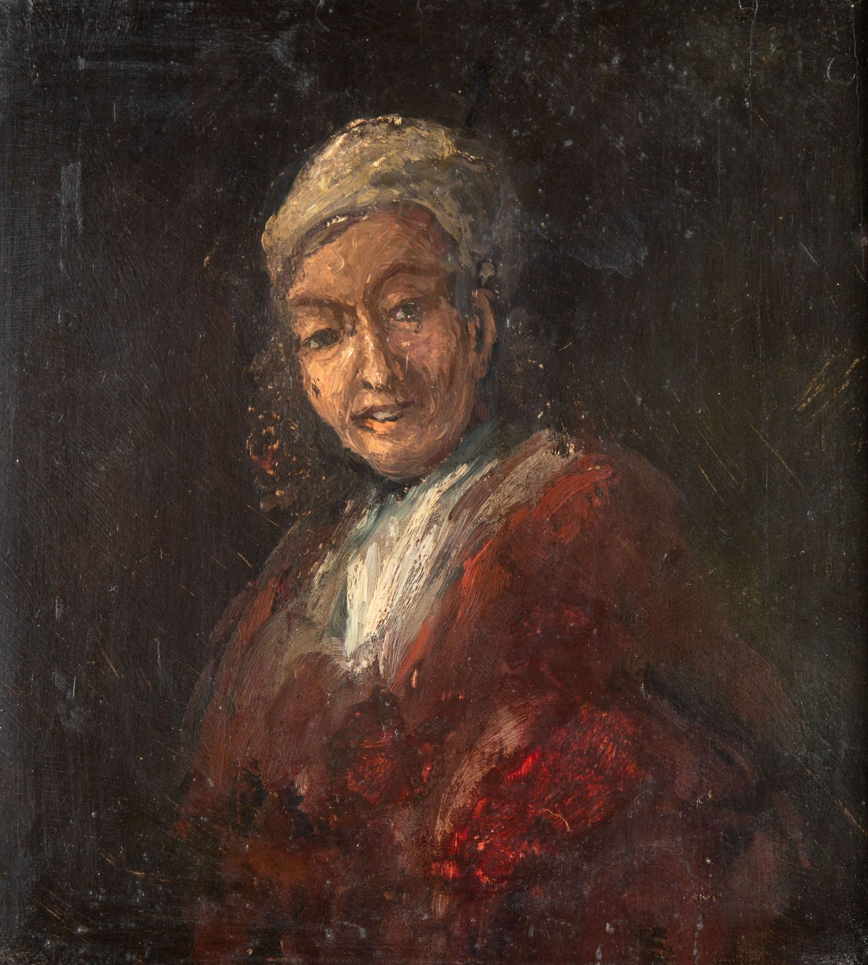 Painting in the manner of Aert De Gelder, portrait of a woman