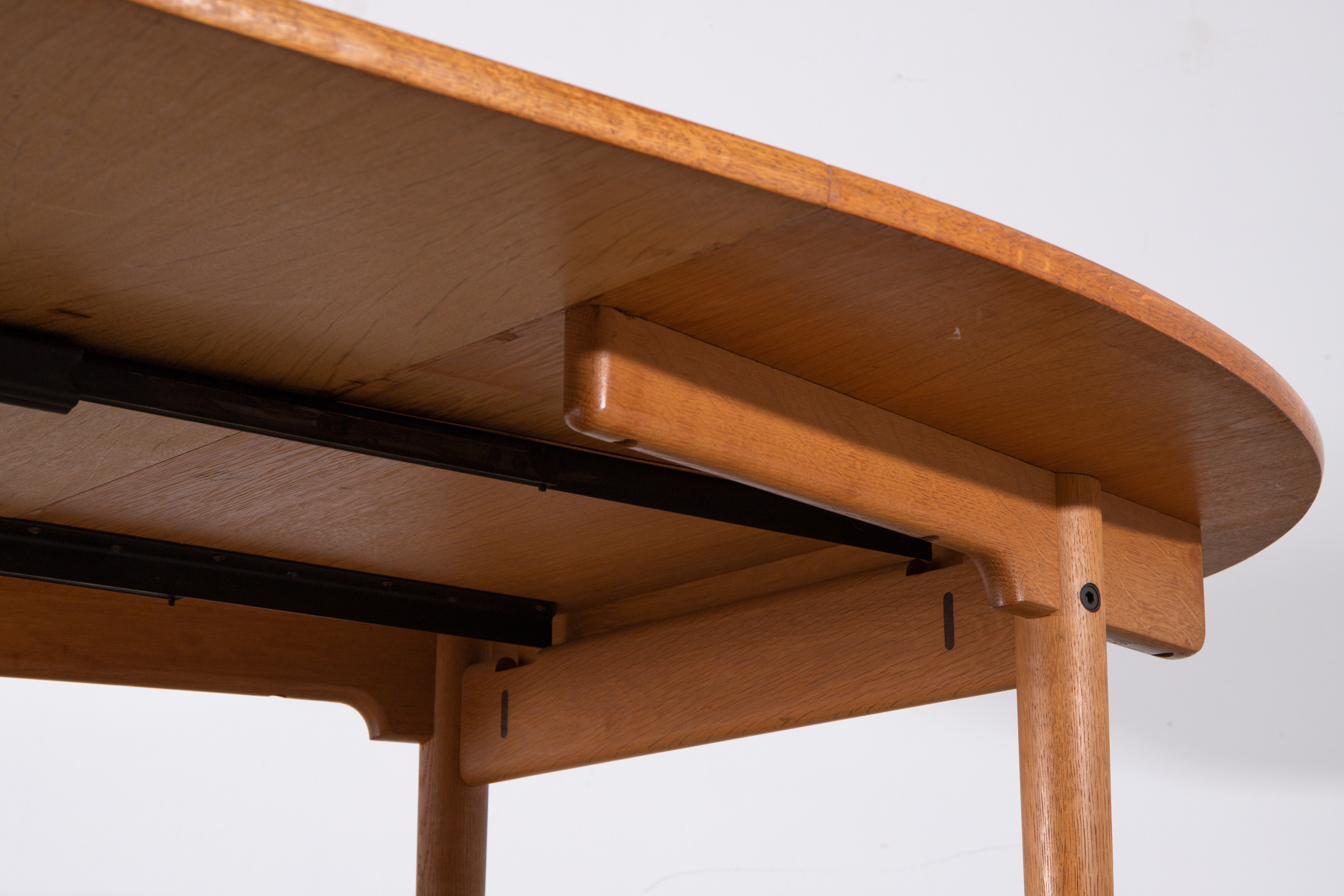 Hans J. Wegner, Andreas Tuck, dining table model AT 329 + 2 extension leaves - Image 3 of 5