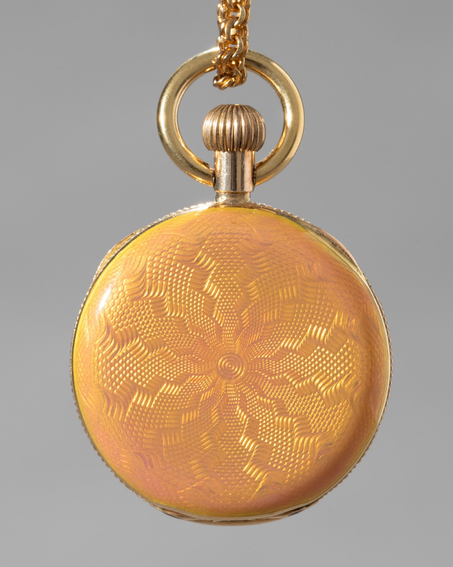Tiffany Taschenuhr Gold 18K mit Goldkette - Bild 3 aus 5