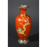Vase with yellow dragon and mount